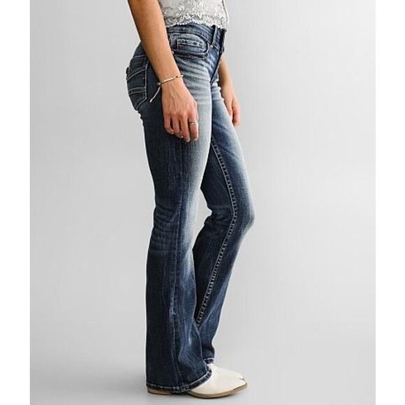 BKE Stella Jeans Mid-Rise Women 26 Slim Fit Tailored Bootcut Western Y2K Stretch - Picture 5 of 14